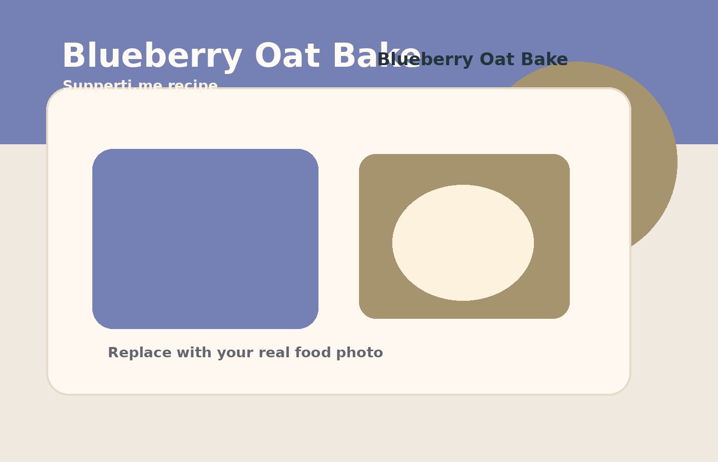 Blueberry Oat Bake