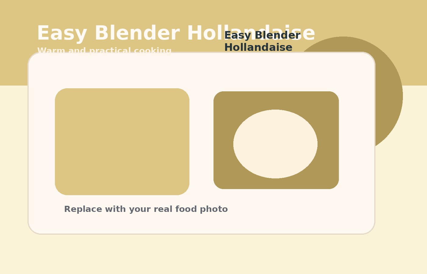 Easy Blender Hollandaise final or process photo