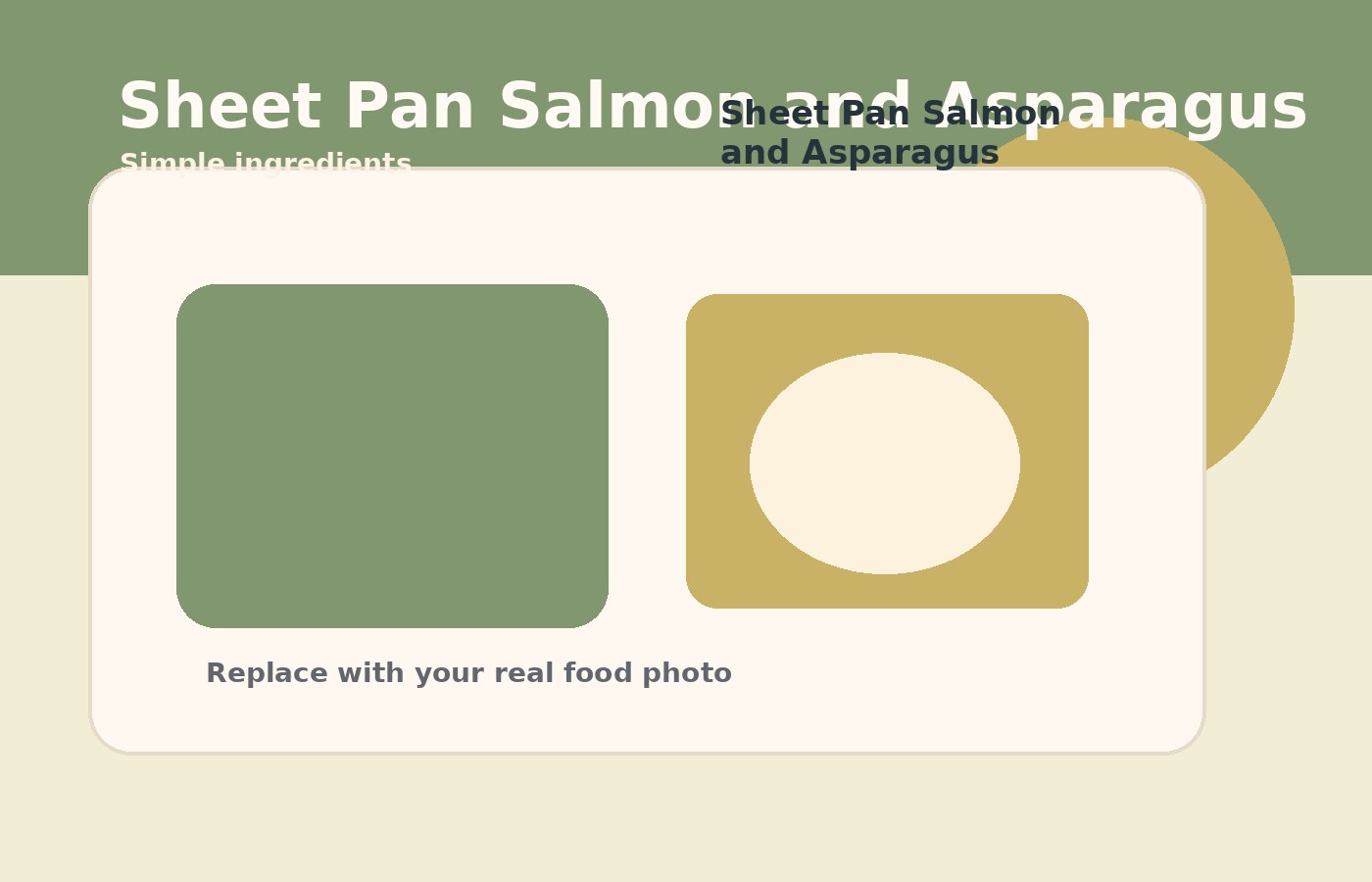 Sheet Pan Salmon and Asparagus ingredient or process photo